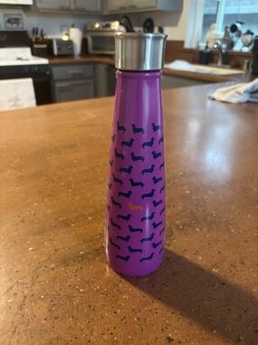 S’well 15oz Purple Dachshund Water Bottle Insulated Stainless Steel